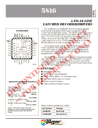 Datasheet UCN5816A производства Allegro