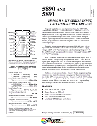 Datasheet UCN5890 manufacturer Allegro