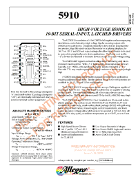 Datasheet UCN5910LW-2 manufacturer Allegro