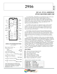 Datasheet UDN2916LB manufacturer Allegro