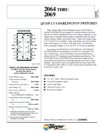 Datasheet ULN2068B manufacturer Allegro