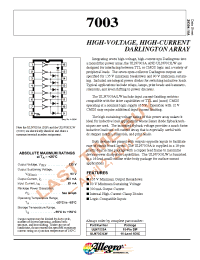 Datasheet ULN7003 manufacturer Allegro