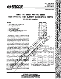 Datasheet ULS-2801 manufacturer Allegro