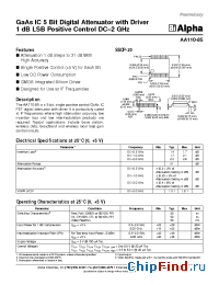 Datasheet AA110-85 manufacturer Alpha