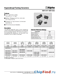 Datasheet SMV1249-073 manufacturer Alpha