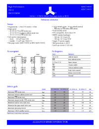 Datasheet AS4C14400-50TC manufacturer Alliance