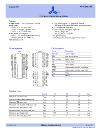 Datasheet AS4C1M16E5-60 manufacturer Alliance