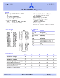 Datasheet AS4C1M16F5-45TC manufacturer Alliance