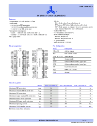 Datasheet AS4C256K16E0-30 manufacturer Alliance