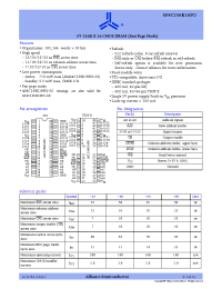 Datasheet AS4C256K16F0-50TI manufacturer Alliance