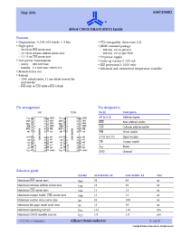 Datasheet AS4C4M4E1-50JI manufacturer Alliance