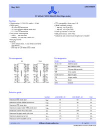 Datasheet AS4C4M4F1-50 manufacturer Alliance