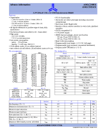 Datasheet AS4LC1M16S1-8TC manufacturer Alliance