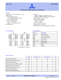Datasheet AS4LC4M4F1-60JC manufacturer Alliance