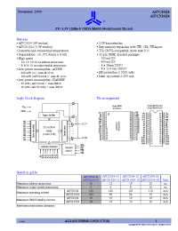 Datasheet AS7C1024-12JC manufacturer Alliance