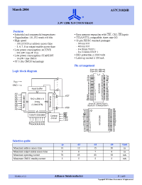 Datasheet AS7C31024B-10JC manufacturer Alliance