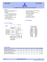 Datasheet AS7C31025B-15TJI manufacturer Alliance