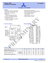 Datasheet AS7C32096A-10TC manufacturer Alliance