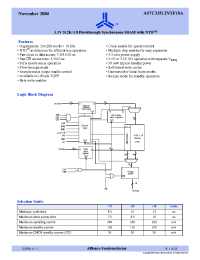 Datasheet AS7C33512NTF18A-10TQIN manufacturer Alliance