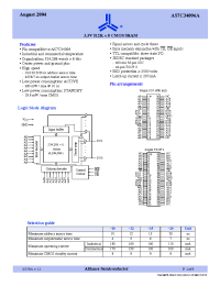 Datasheet AS7C34096A-10JC manufacturer Alliance