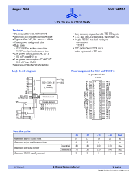 Datasheet AS7C34098A-10JI manufacturer Alliance