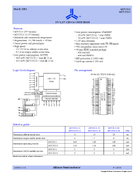 Datasheet AS7C3513-15TC manufacturer Alliance