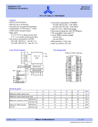 Datasheet AS7C3513A-12TC manufacturer Alliance