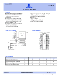 Datasheet AS7C513B-20TI manufacturer Alliance
