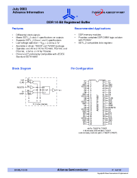 Datasheet AS80SSTVF16857-48TR manufacturer Alliance