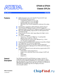 Datasheet EP220 manufacturer Altera