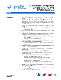Datasheet EPC8QI100 manufacturer Altera