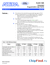 Datasheet EPF10K250A manufacturer Altera