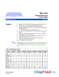 Datasheet EPM7096 manufacturer Altera