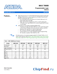 Datasheet EPM7128BFC100-7 manufacturer Altera