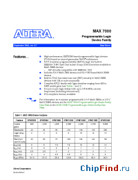 Datasheet EPM7128E manufacturer Altera