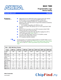 Datasheet EPM7256SQC208-7F manufacturer Altera
