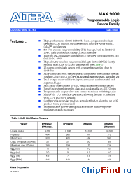 Datasheet EPM9480A-15 manufacturer Altera