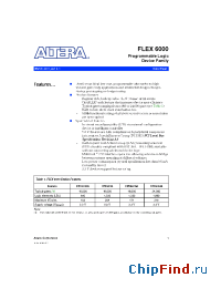 Datasheet FLEX6000 manufacturer Altera