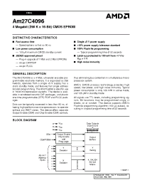 Datasheet 27C4096 manufacturer AMD
