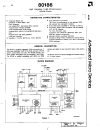 Datasheet A80186-10B manufacturer AMD