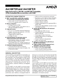 Datasheet Am186ER-40KCW manufacturer AMD