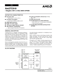 Datasheet AM27C010-120DC5B manufacturer AMD