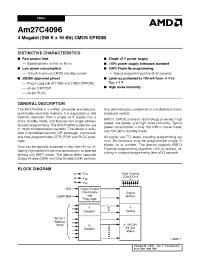 Datasheet Am27C4096-120DCB manufacturer AMD