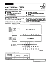 Datasheet AM27S23JC manufacturer AMD