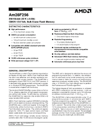 Datasheet AM28F256-120JIB manufacturer AMD