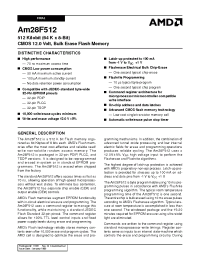 Datasheet AM28F512-120FCB manufacturer AMD