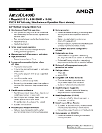 Datasheet Am29DL400BB-120EE manufacturer AMD