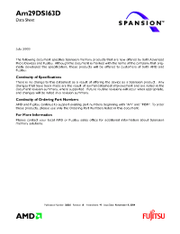 Datasheet Am29DS163DB100 manufacturer AMD