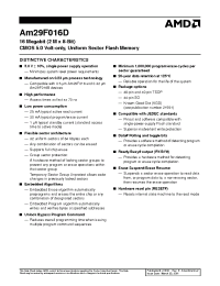 Datasheet AM29F016D-120 manufacturer AMD