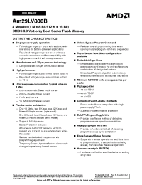Datasheet Am29LV800BB120WBIB производства AMD